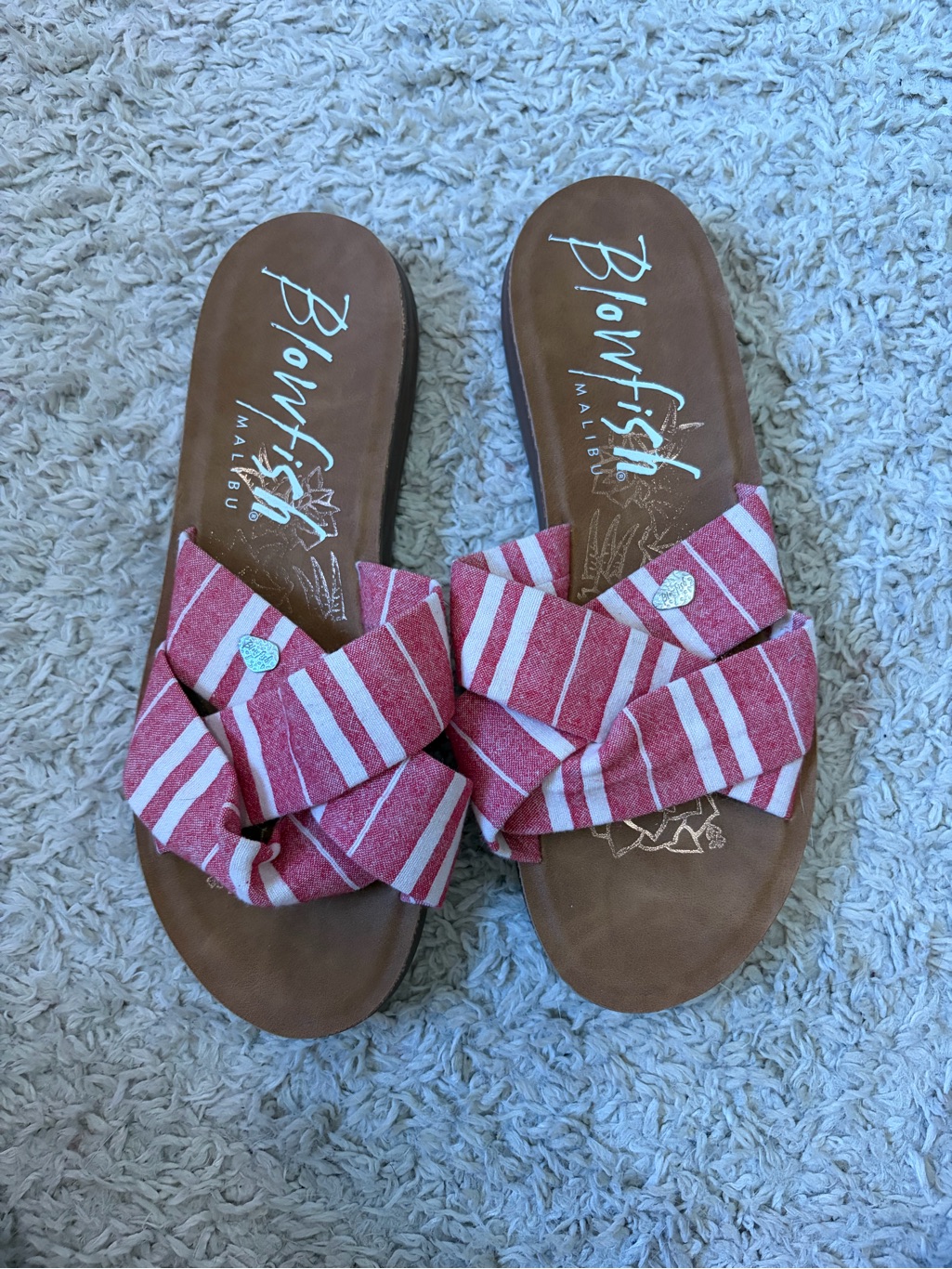 Blowfish Malibu Women’s Red Stripe Slide Sandals